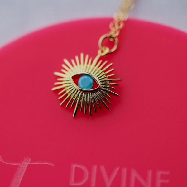 Blue eye necklace hotsell