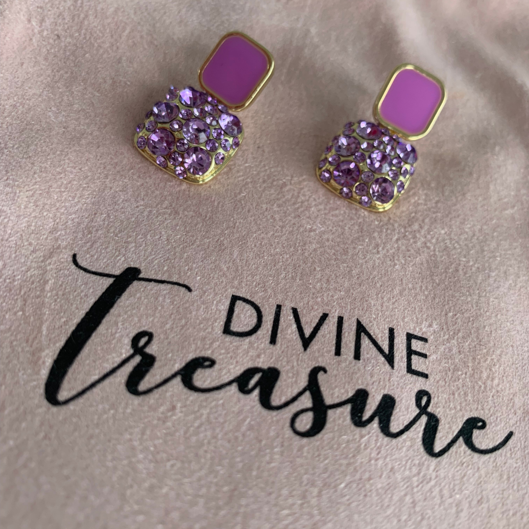 Lilac Drop Earrings