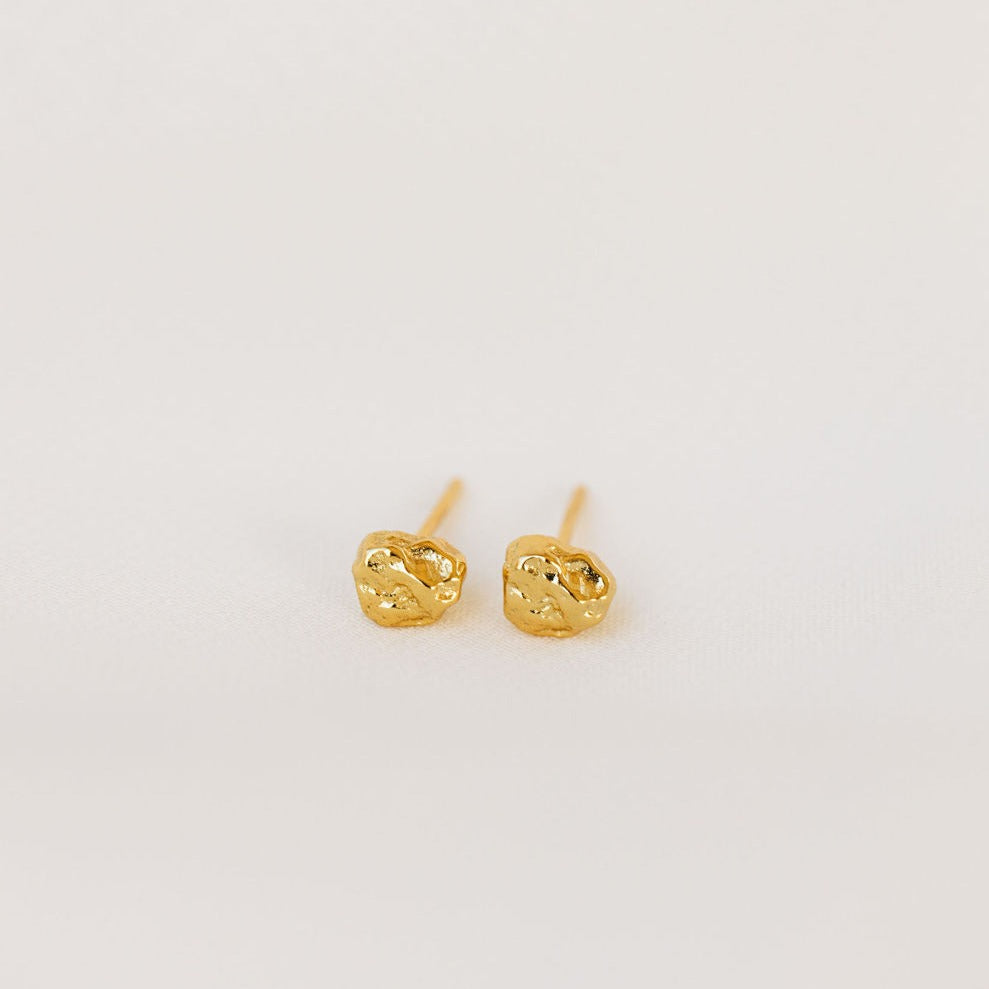 Gold Crush Stud Earrings