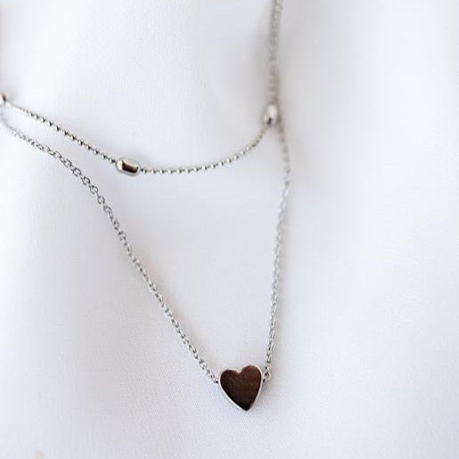 Divine Heart Necklace Silver